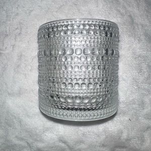 Glass Cup; Vintage Drinking Glass; Clear Hobnail Glass Tumbler
